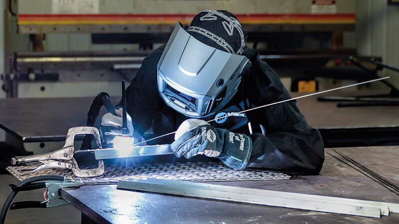 Technician performing 24/7 mobile TIG and aluminum welding in New Franklin