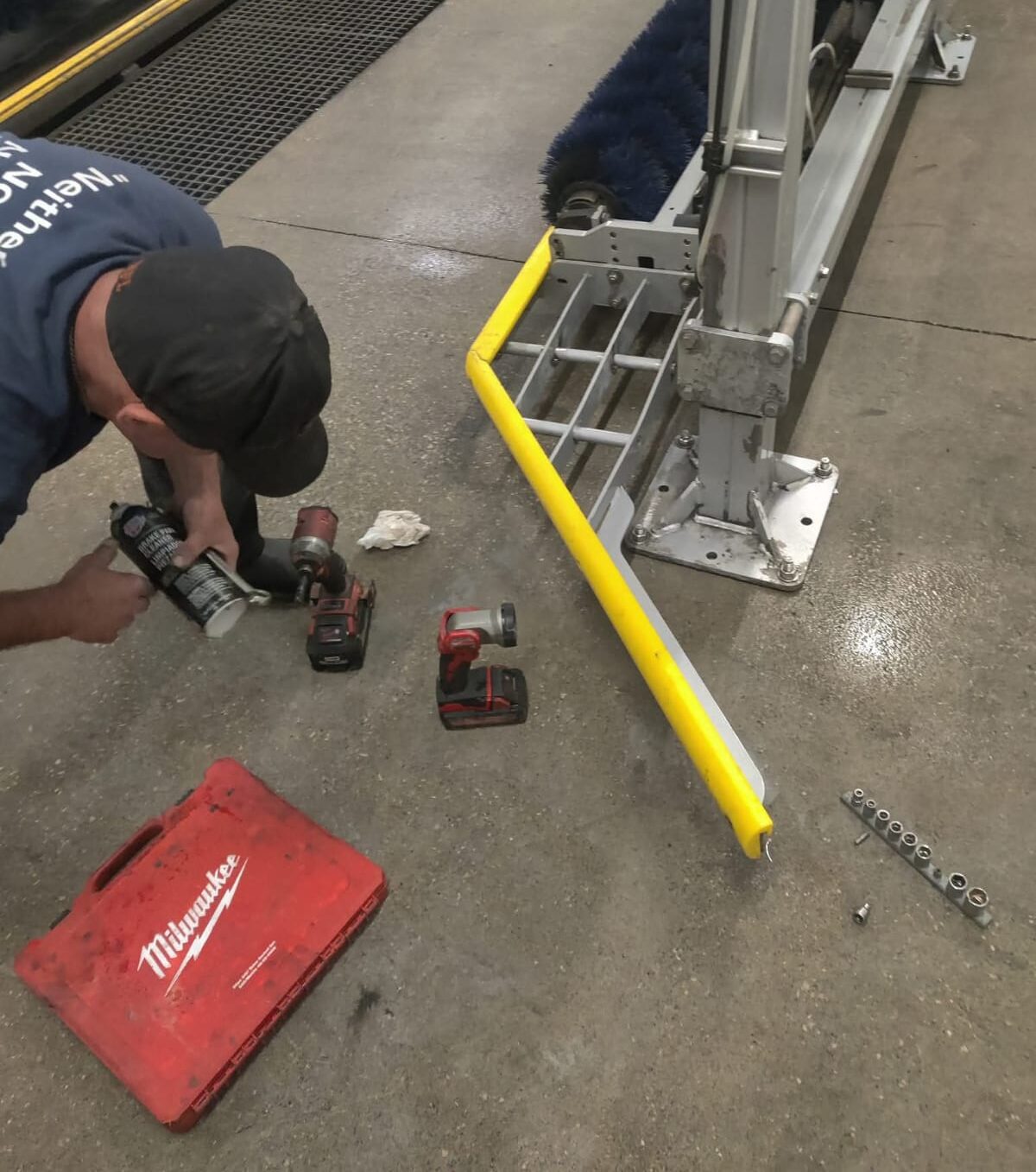 Mobile aluminum and steel welding services technician working on-site in Norton